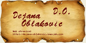 Dejana Oblaković vizit kartica